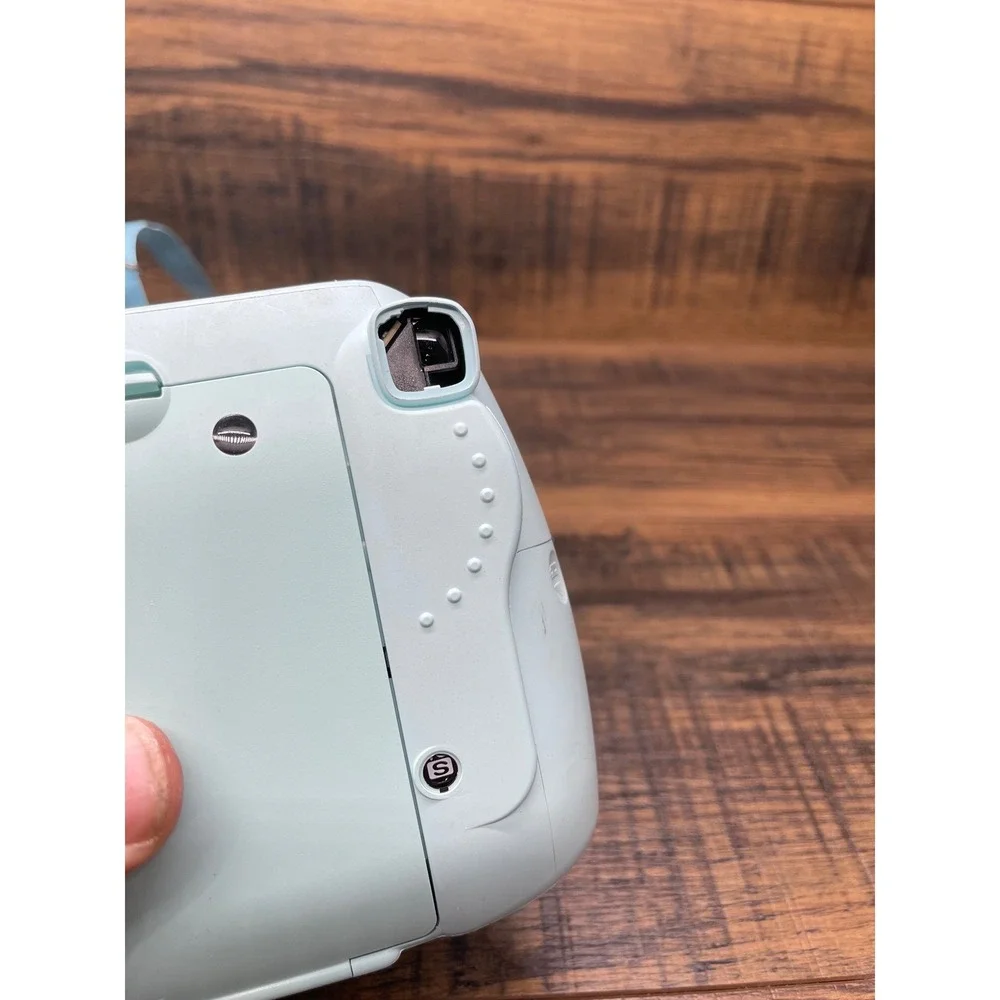 Fujifilm Instax Mini 9 Instant Camera Blue w Case Strap Viewfinder Damage